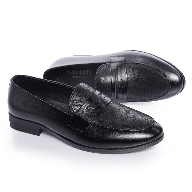 [Giá Xả Kho] Giày Penny Loafer Đen GL10 - Giày Lười Da Bò Công Sở Nam