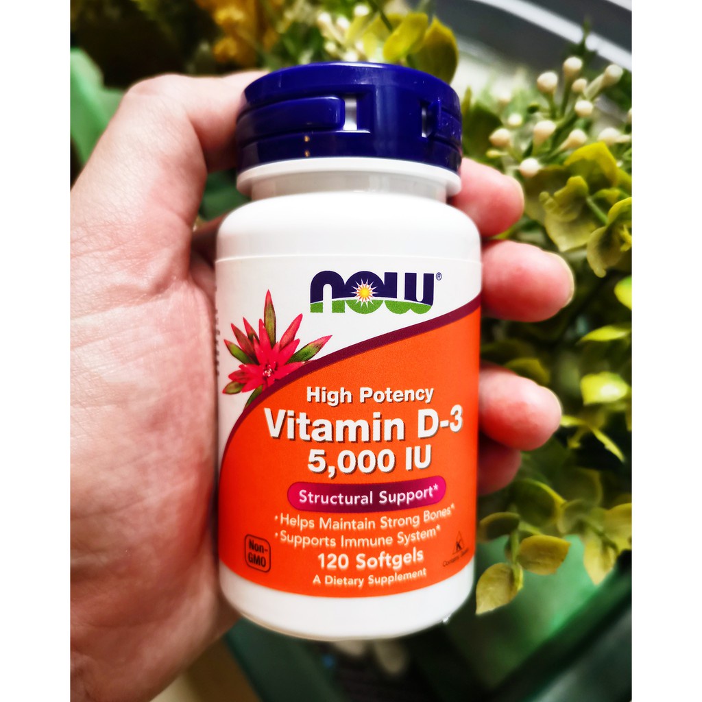Vitamin D3 | Now Vitamin D3 5000IU  -  Tăng Sức Đề Kháng  -Chính hãng The Shape