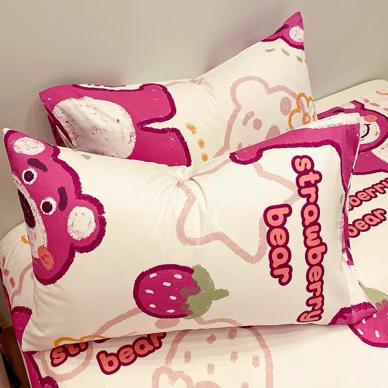 Bộ Ga Gối ❤️ ga gối cotton 100% họa tiết hoa nhí vintage phong cách Hàn Quốc đủ size đệm nhập khẩu chính hãng