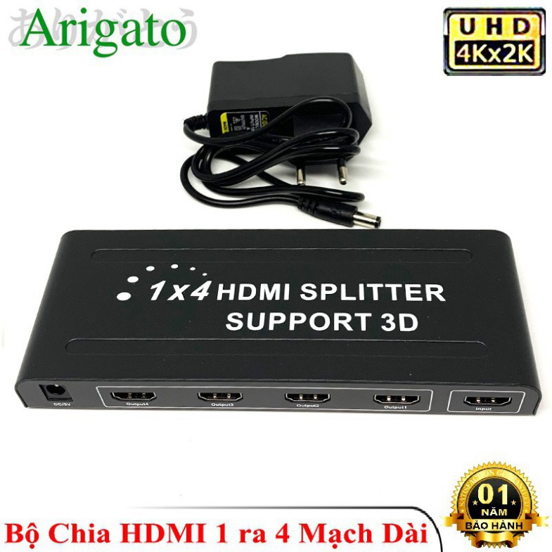 ✅✅✅ Bộ chia HDMI 1 ra 4 1080 2k 4K , HUB HDMI 1 ra 4 hỗ trợ 3D mạch dài ✅✅✅