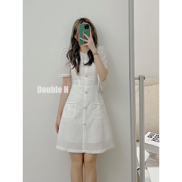 Váy đầm tiểu thư dáng ngắn chữ A đứng form đi hẹn hò dating sự kiện đám cưới công chúa lịch sự đi làm hàn quốc