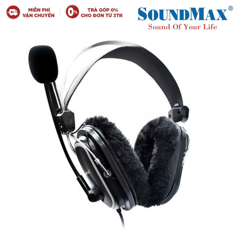 Tai nghe Over-ear SoundMAX AH 304 (Đen)