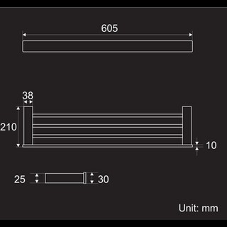 GIÁ ĐỂ ĐỒ PHÒNG TẮM HC6811