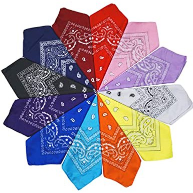 Khăn Bandana Streetwear Vuông Họa Tiết Có Nhiều Màu