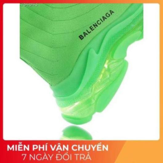 GIÀY BALENCIAGA TRIPLE-S KNIT MID “VOLT” MÀU XANH LỤC Hàng New Mới Nhất ️🥇 Xịn Nhất 2020 . A12 : -s4tf ₛ -v23 ' '