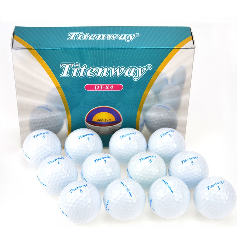 Hộp 12 Bóng Golf Titenway DT-X4 4 Lớp New