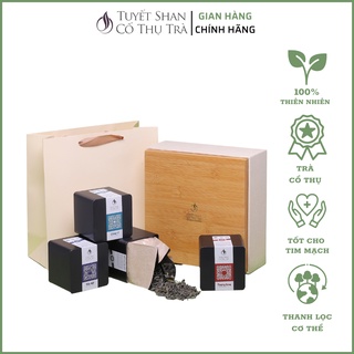 Set trà quà tặng - hộp quà tặng - set quà tặng trà shan tuyết cao cấp - set 4m