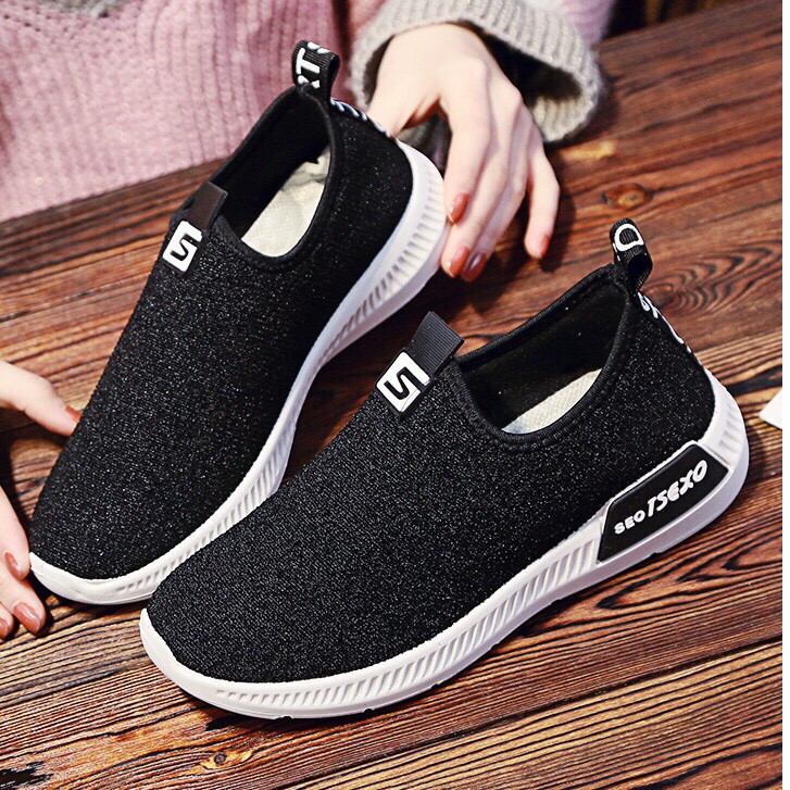 Giày lười chạy bộ chữ S êm chân
