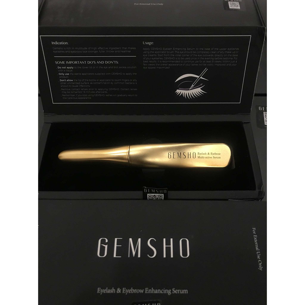 Serum dưỡng mi Gemsho Eyelash &amp; Eyebrow 3ml của Mỹ-cosmetic999