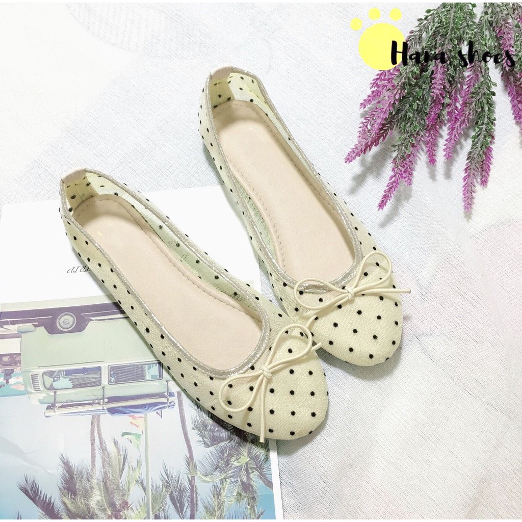 Giày bệt búp bê nữ mùa hè thoáng khi chấm bi xinh xắn B4 | BigBuy360 - bigbuy360.vn
