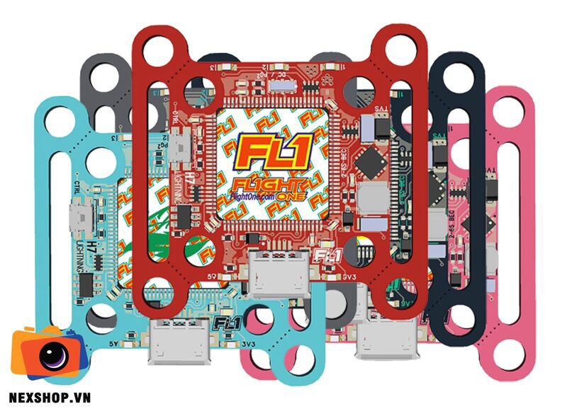 FlightOne Mạch+ESC Lightning H7 500mhz Flight Controller + AfterBurner 4 in 1 ESC 20x20/30x30