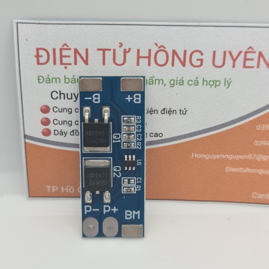 Mạch bảo vệ pin Lithium 2S 12A. Dòng xả 12A Chuyên dùng đóng khối pin 2S