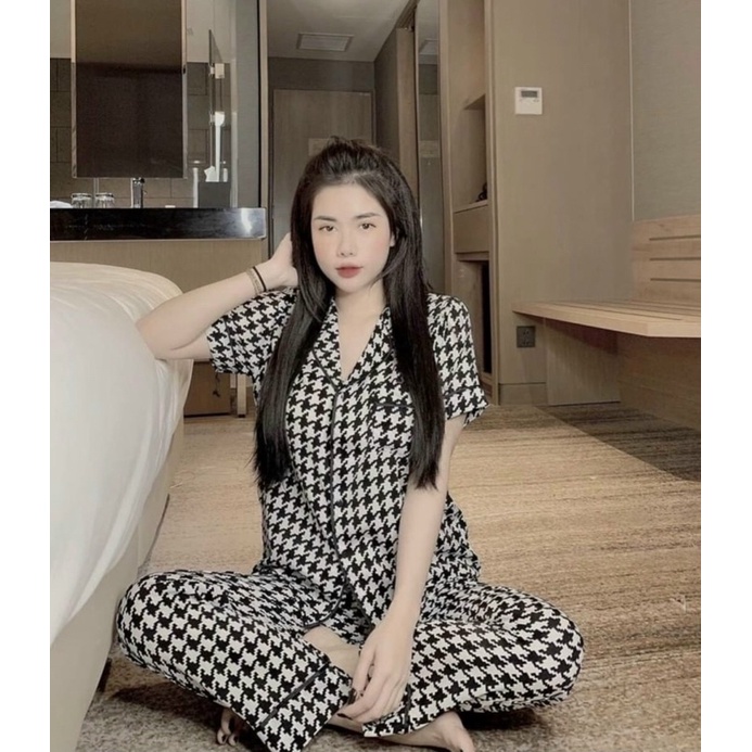 Bộ pijama lụa Latin hàng thiết kế cao cấp màu xinh Đồ ngủ mặc nhà nhiều mẫu