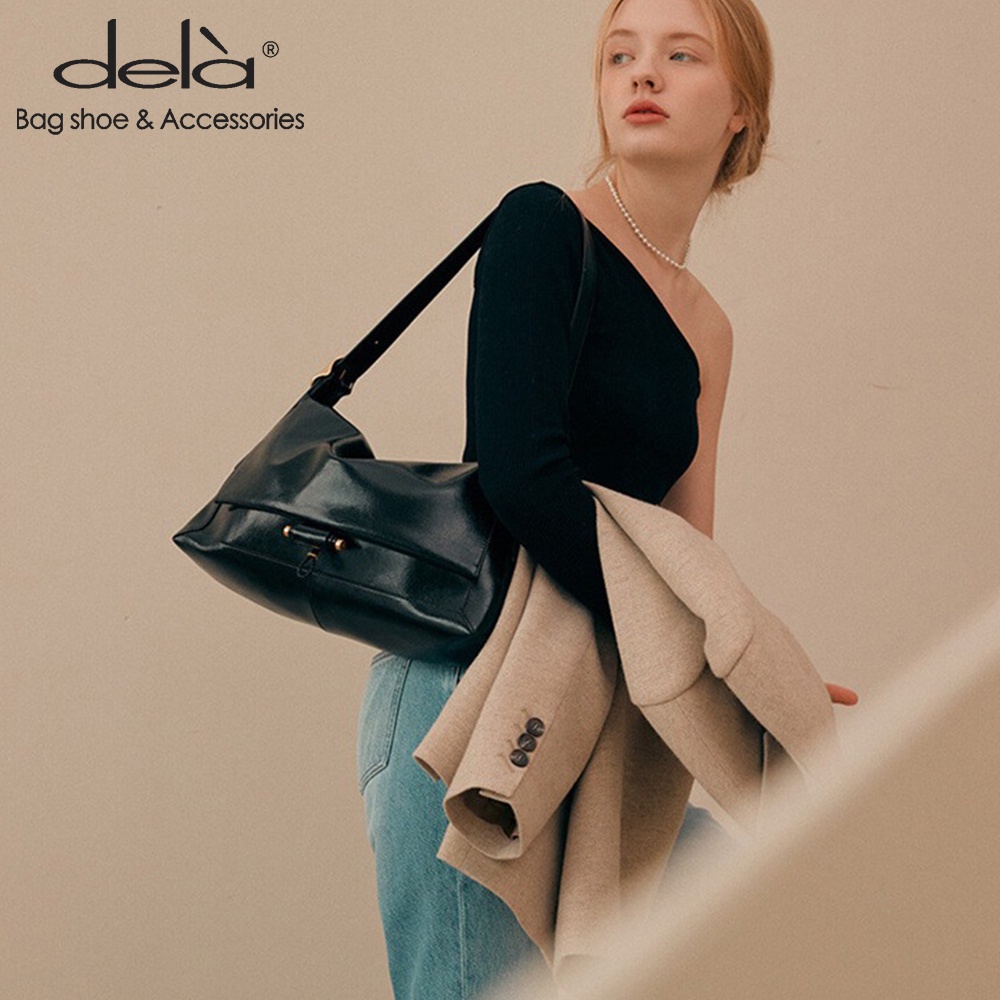 Dela Túi Xách Da Mềm Cỡ Lớn Thời Trang Hàn Quốc