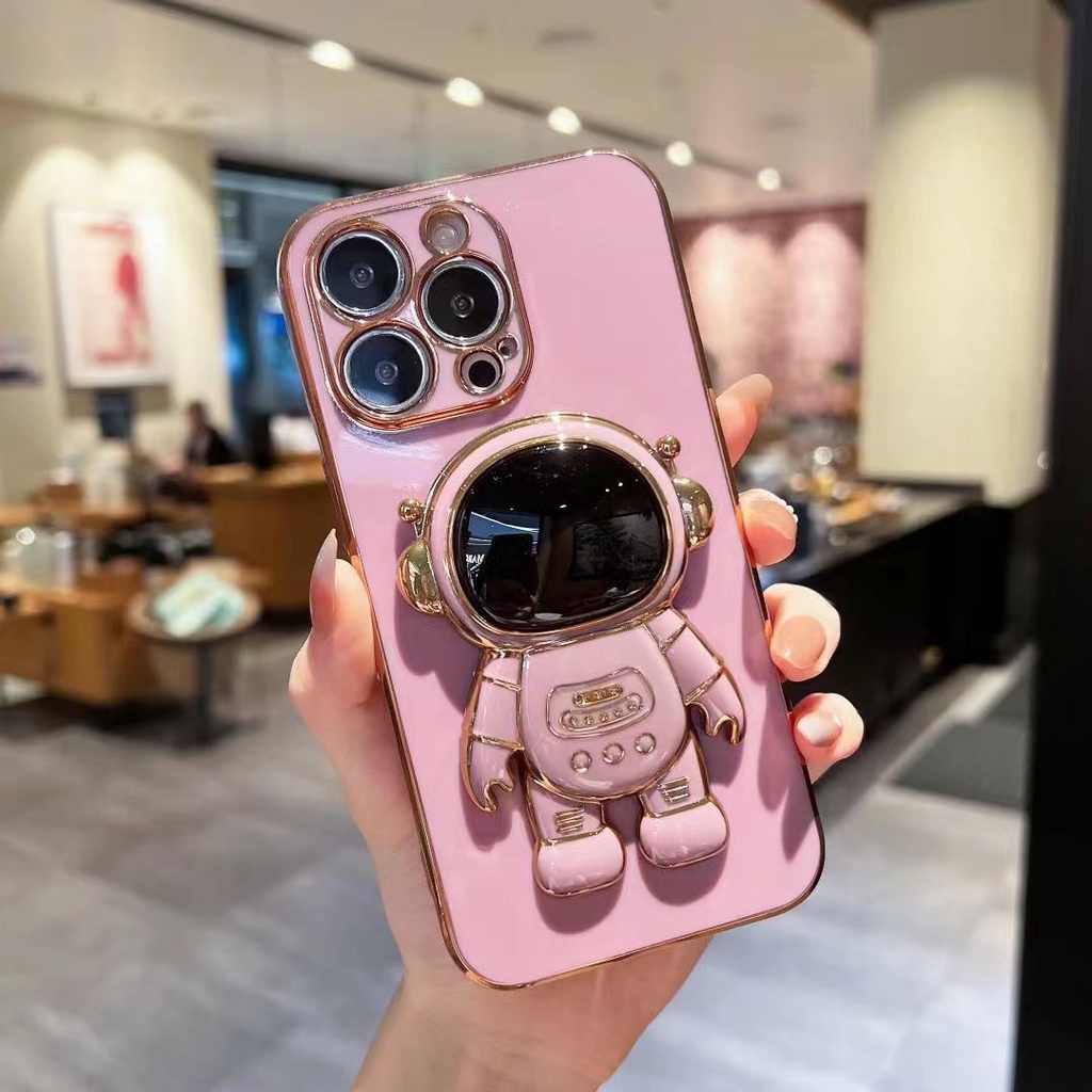 Ốp Điện Thoại Có Giá Đỡ Hình Phi Hành Gia Cho iPhone 11 Pro MAX XS MAX XR XS X 8 7 6S 6 Plus SE2020