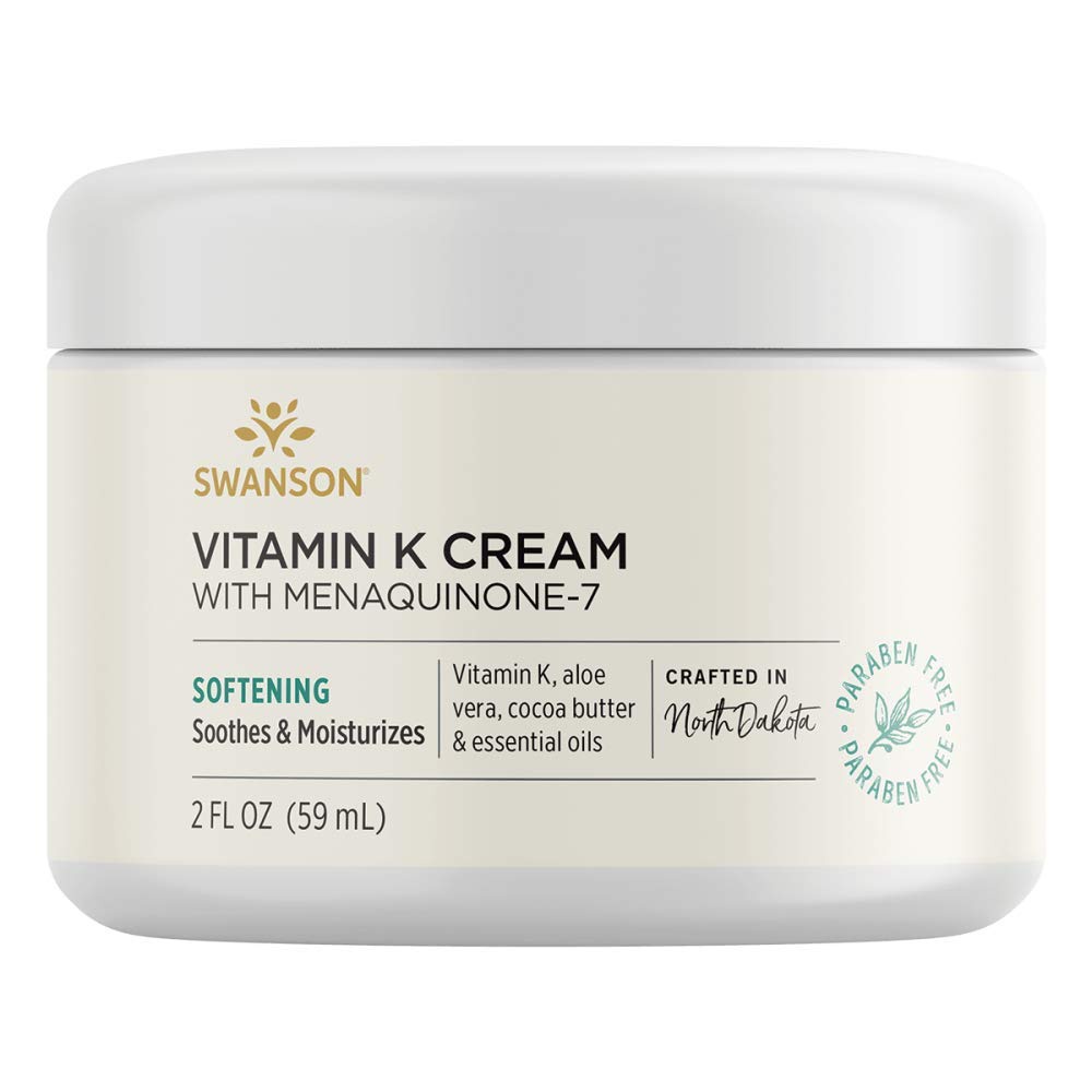 Kem dưỡng ẩm Vitamin K Cream Swanson 60g - hỗ trợ cải thiện thâm đỏ da