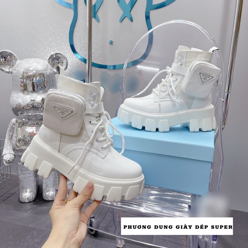 Bốt prada Chiến Binh Đế Răng Cưa 5p Fullbox