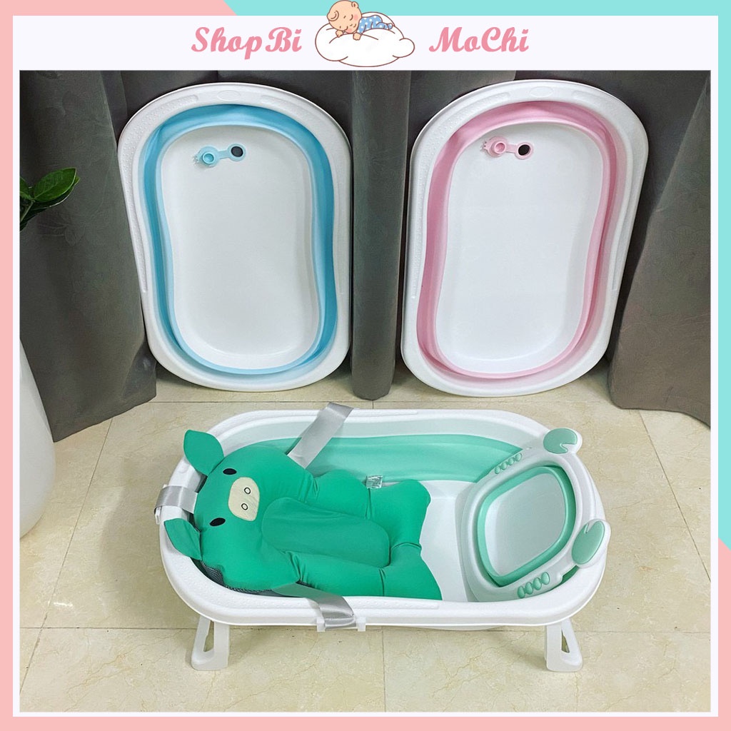 Chậu tắm gấp gọn HANBEI tiết kiệm không gian,thau tắm cho bé sơ sinh chất liệu nhựa PP + PTE cao cấp
