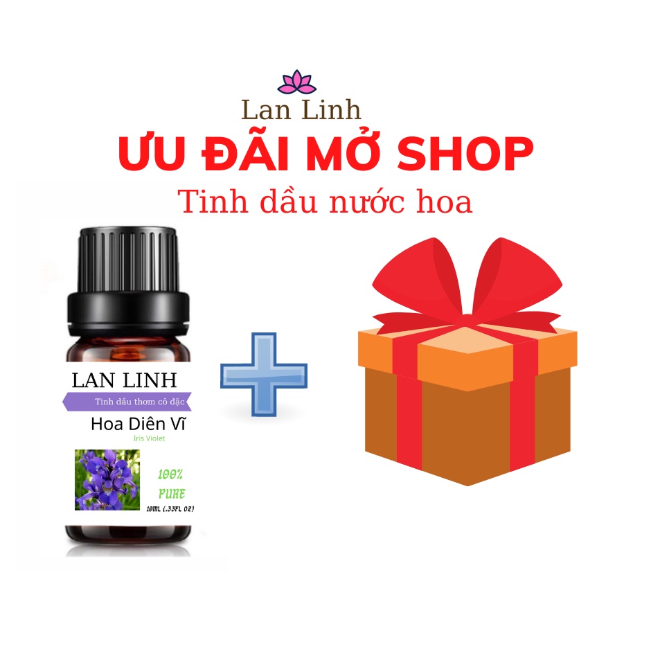 Tinh dầu thiên nhiên nguyên chất thơm lâu hương Hoa Diên Vĩ cô đặc Lan Linh, khử mùi, xông thư giãn