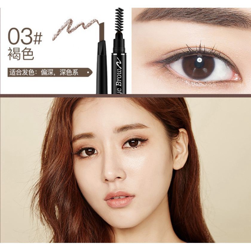 QN002 DVQ Bút Kẻ Mày 2 đầu Lameila Double Effect 8