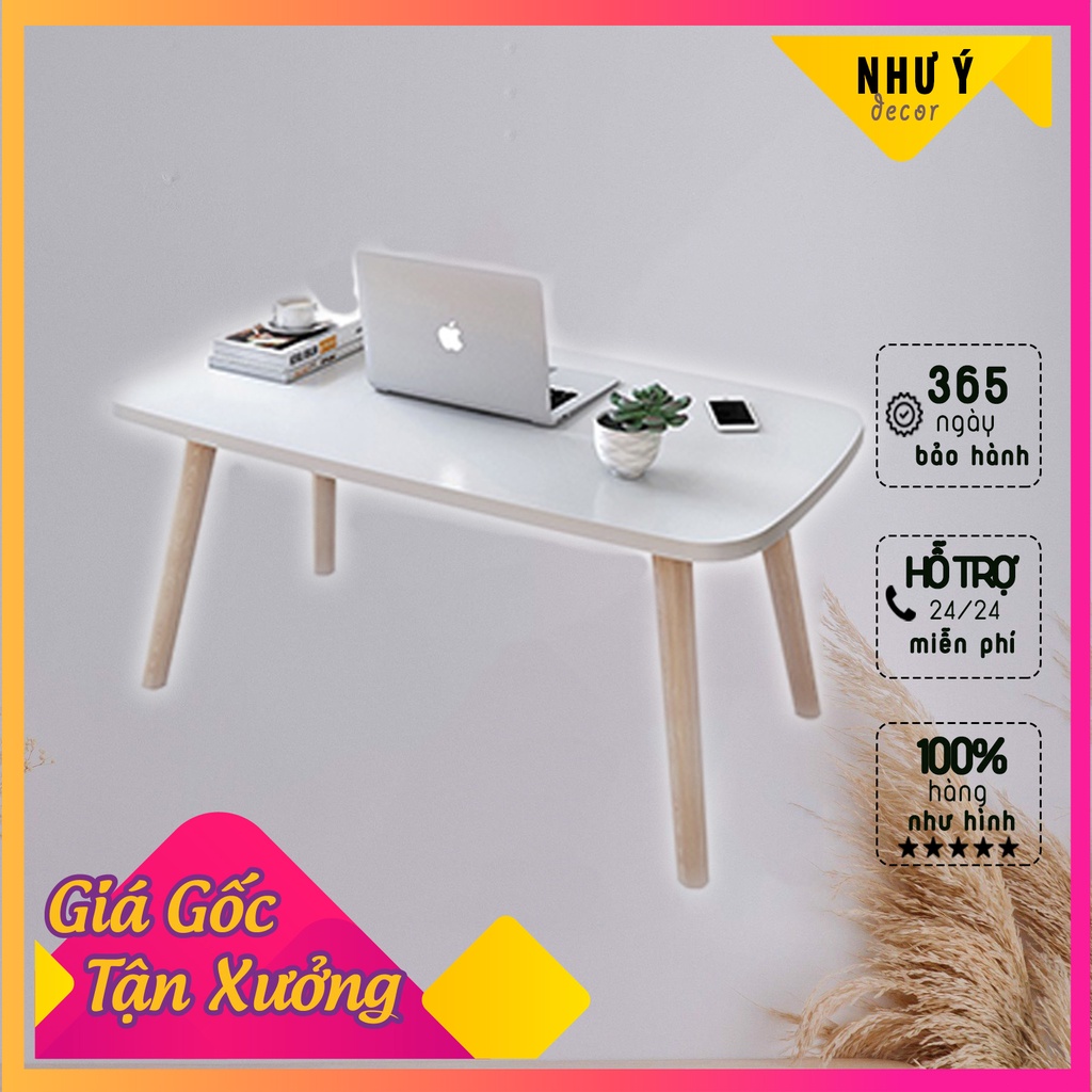 Bàn Chân Gỗ Sồi ⚡FREE SHIP⚡ Bàn Ngồi Bệt Phong Cách Hàn Quốc Kích Thước 75x40 cm