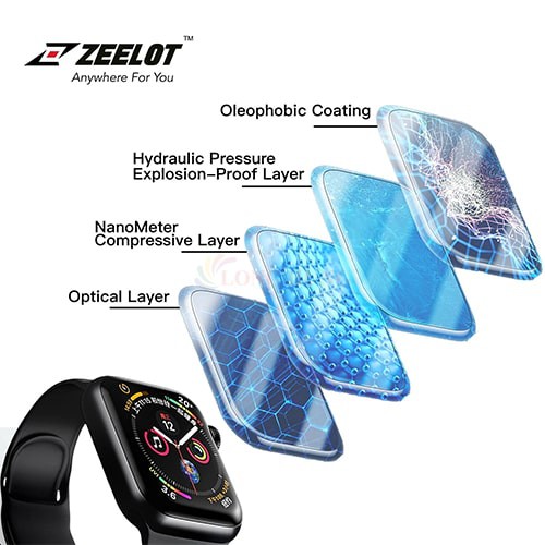 [Mã SKAMSALE03 giảm 10% đơn 200k] Dán màn hình cường lực Zeelot Apple Watch 38/40/42/44mm - Hàng chính hãng