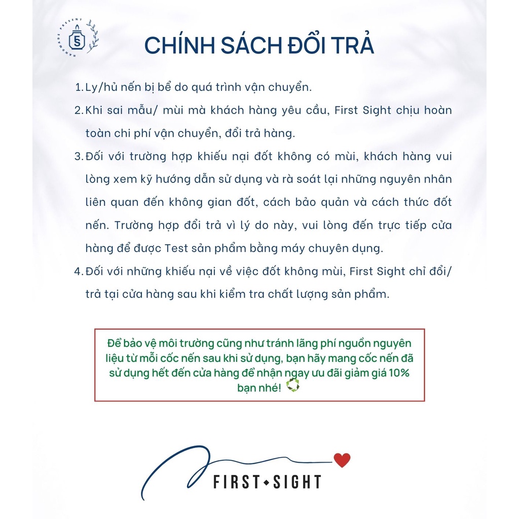 Nến Thơm Handmade BST Signature First Sight Hương Thơm Tự Nhiên Đa Tầng Hương Hủ 170GR