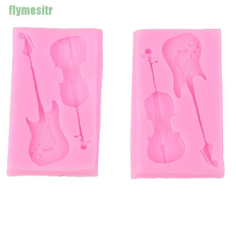 Khuôn Làm Sô Cô La Hình Nhạc Cụ Và Đàn Violin Bằng Silicone