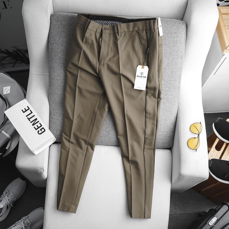 [ 6 Màu] Quần Tây Nam Hàn Quốc Dáng Ôm Công Sở - Quần Âu Nam Kẻ Viền Đẹp Chống Nhăn Chống Xù Co giãn- QA03-Gusta | BigBuy360 - bigbuy360.vn