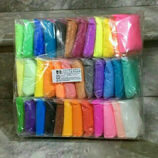 1 bịch đất nặn loại to, đất sét siêu nhẹ 12/24/36 màu Soft Clay, nguyên liệu làm Butter slime, đất nặn siêu nhẹ Nn