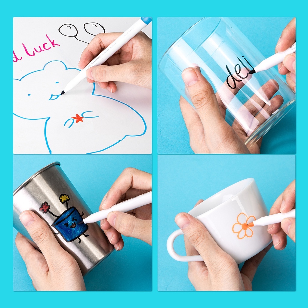 Bút lông 8/12 màu dùng để tô màu/ viết bảng cho học sinh