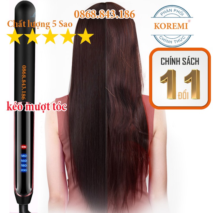 [Mã 44FMCGSALE1 giảm 10% đơn 250K] Máy Duỗi Tóc, Kẹp Tóc, Uốn Cúp Tóc Hàn Quốc Koremi L01 Bán chạy số 1 Hàn Quốc