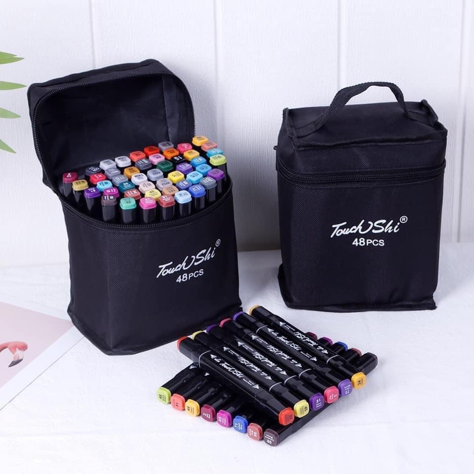 BÚT MÀU DẠ MARKER 48 CÂY KÈM TÚI