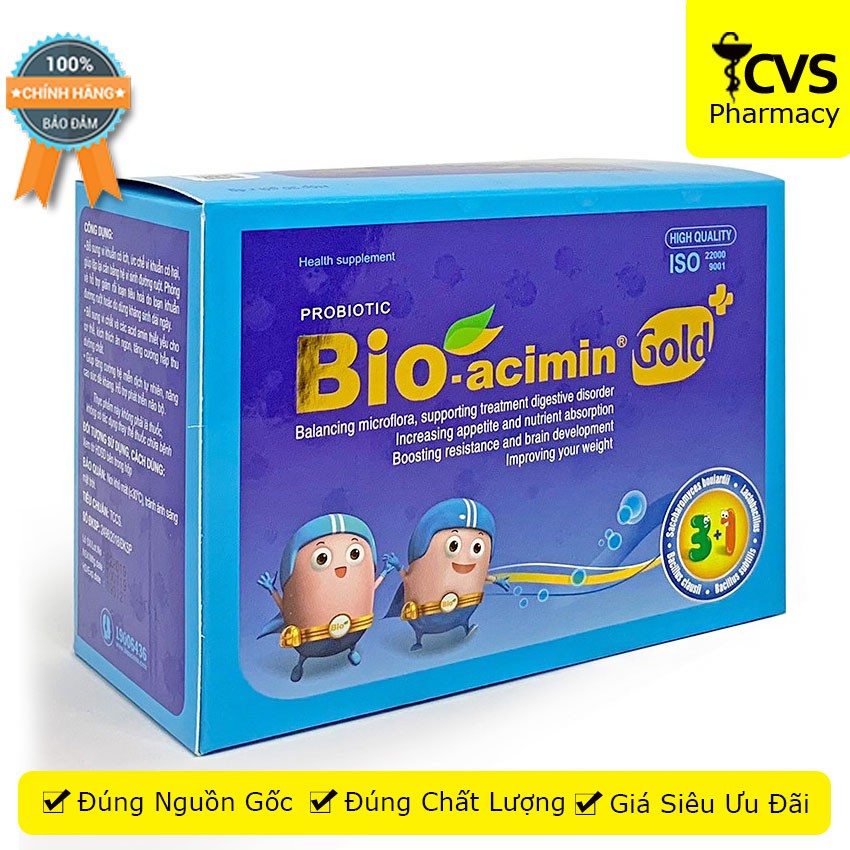 Cốm vi sinh Bio-acimin Gold - hỗ trợ tiêu hóa cho bé - Bio acimin Gold Meliphar 30 Gói - cvspharmacy
