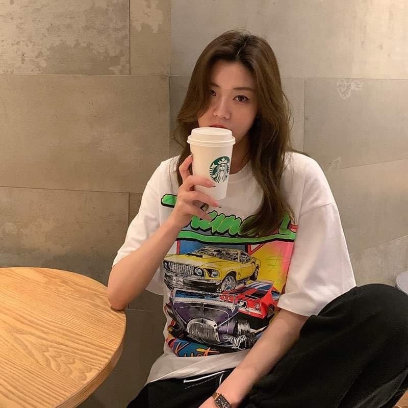 Áo Thun Car Kustom PEONYB Nữ [FREESHIP]  Phông ngắn tay lỡ form rộng in hình oto kiểu dáng vintage cá tính Ulzzang