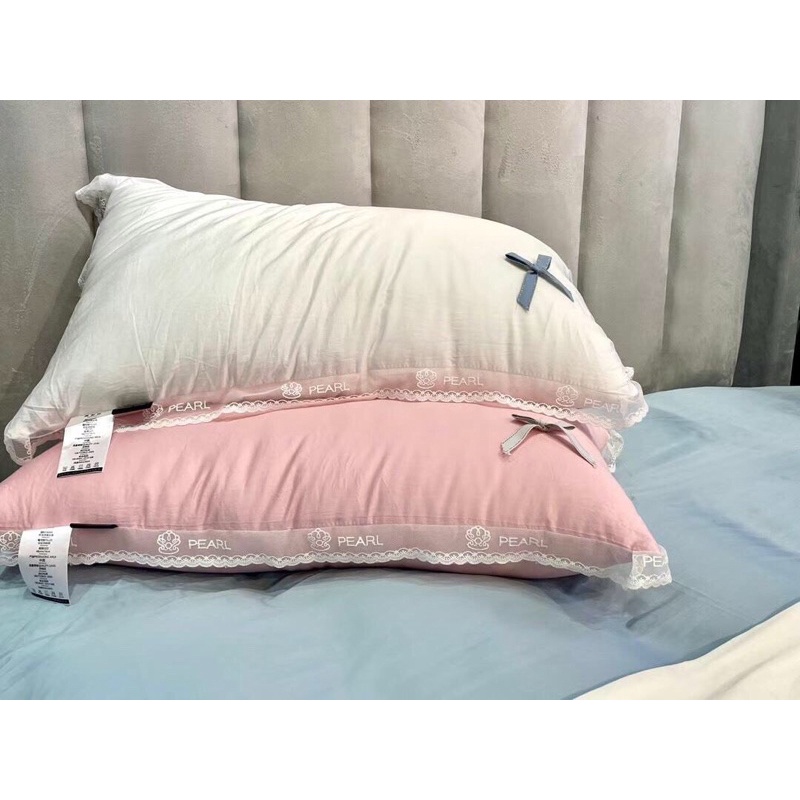 GỐI LỤA 100s PHỐI REN NHẬP KHẨU SIZE 50*70cm( 1 cặp 2 chiếc) Loại 1