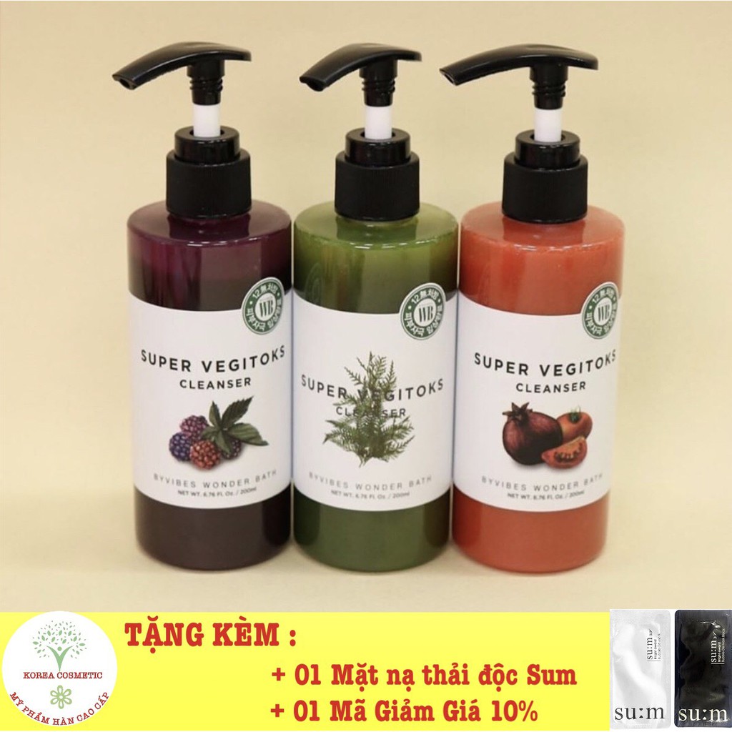 Sữa rửa mặt giá rẻ/Freeship từ 150k/ Sữa rửa mặt rau củ super vegitok cleanser | BigBuy360 - bigbuy360.vn