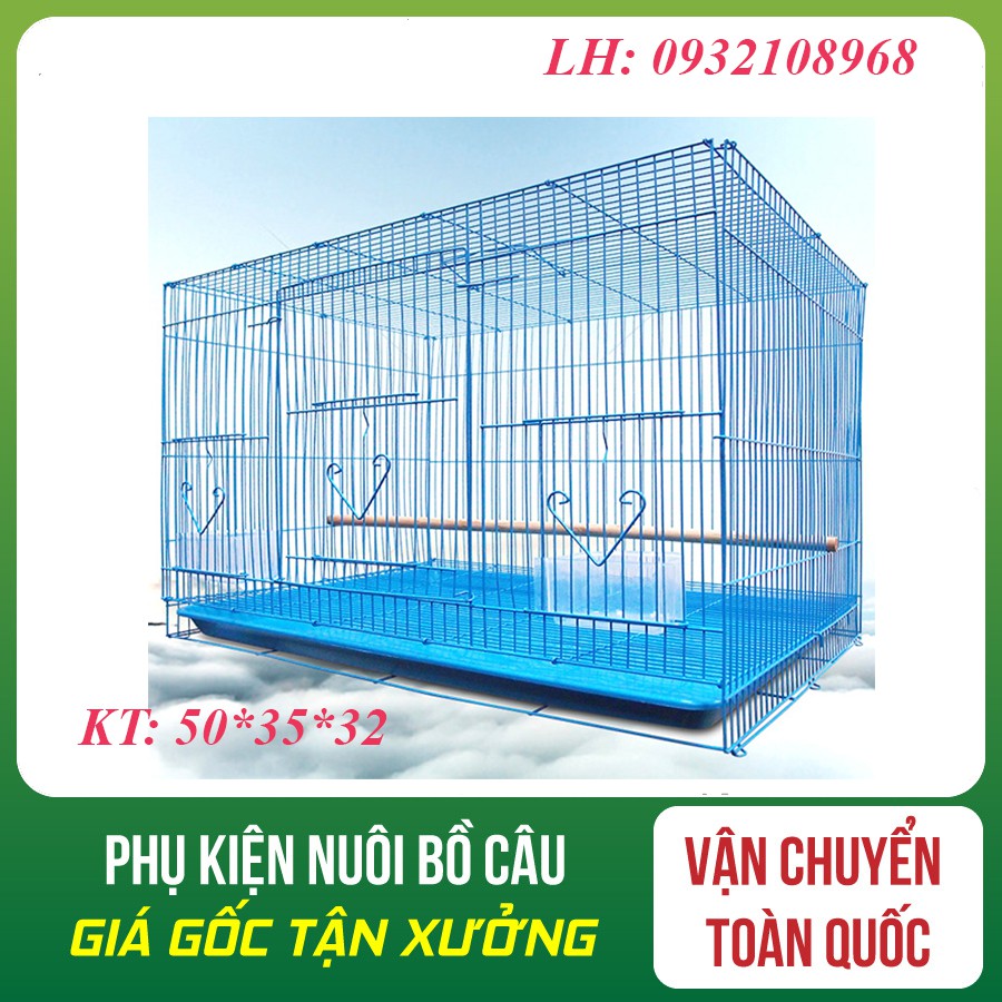 Lồng màu nuôi chim size 50*35*32 cm [HÀNG LOẠI 1]- Lồng nuôi Yến Phụng, Vẹt, Sóc