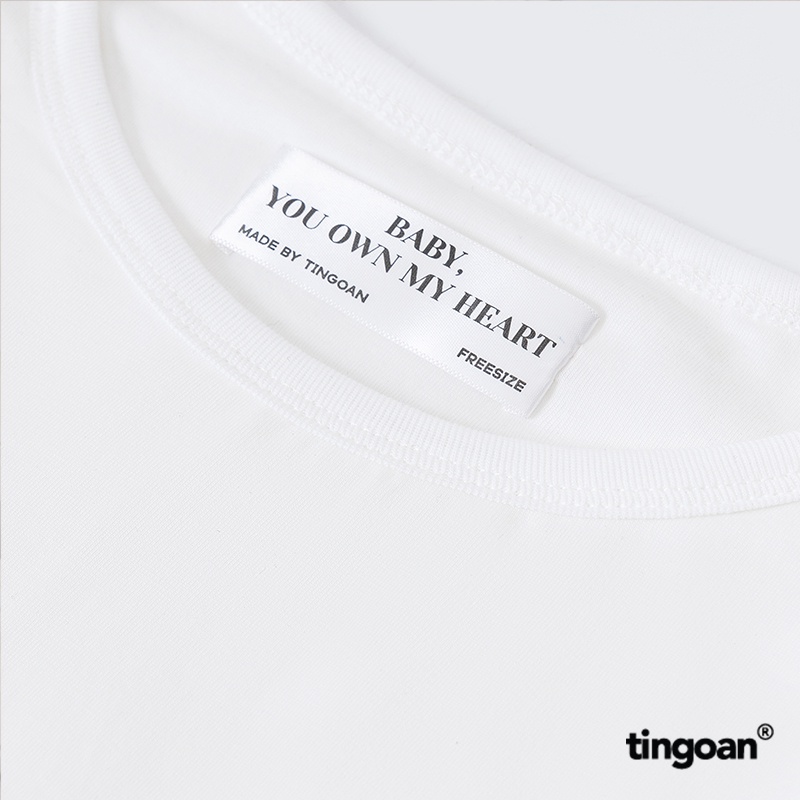 TINGOAN® -Áo phông độn vai 2 lớp cổ tròn trắng LOVE SELLER TSHIRT/WH