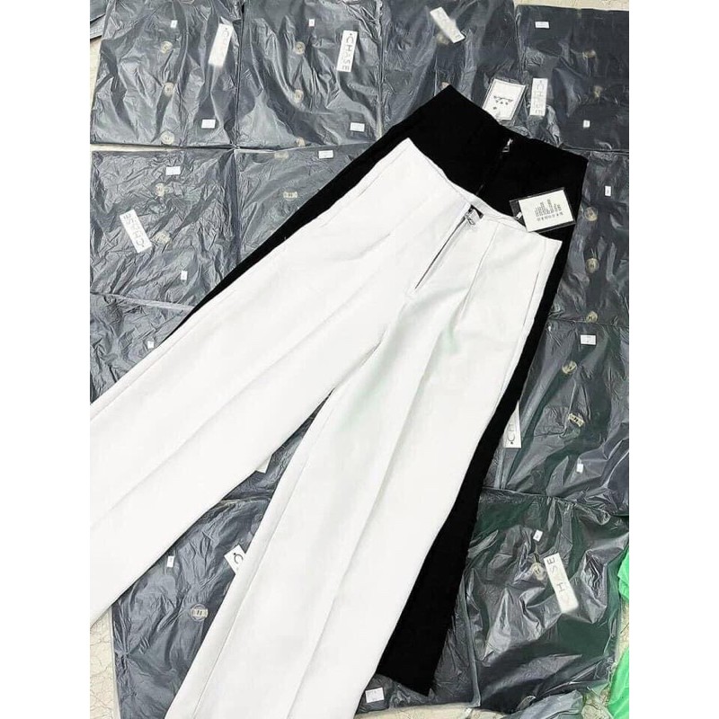 { Hot Trend } Quần Ống Rộng Khoá Giữa Cạp Siêu Cao | BigBuy360 - bigbuy360.vn