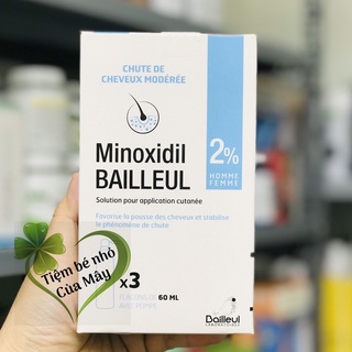 Xịt mọc tóc chống rụng tóc Minoxidil 2% hộp 3lọ 60ml - ngăn tóc rụng
