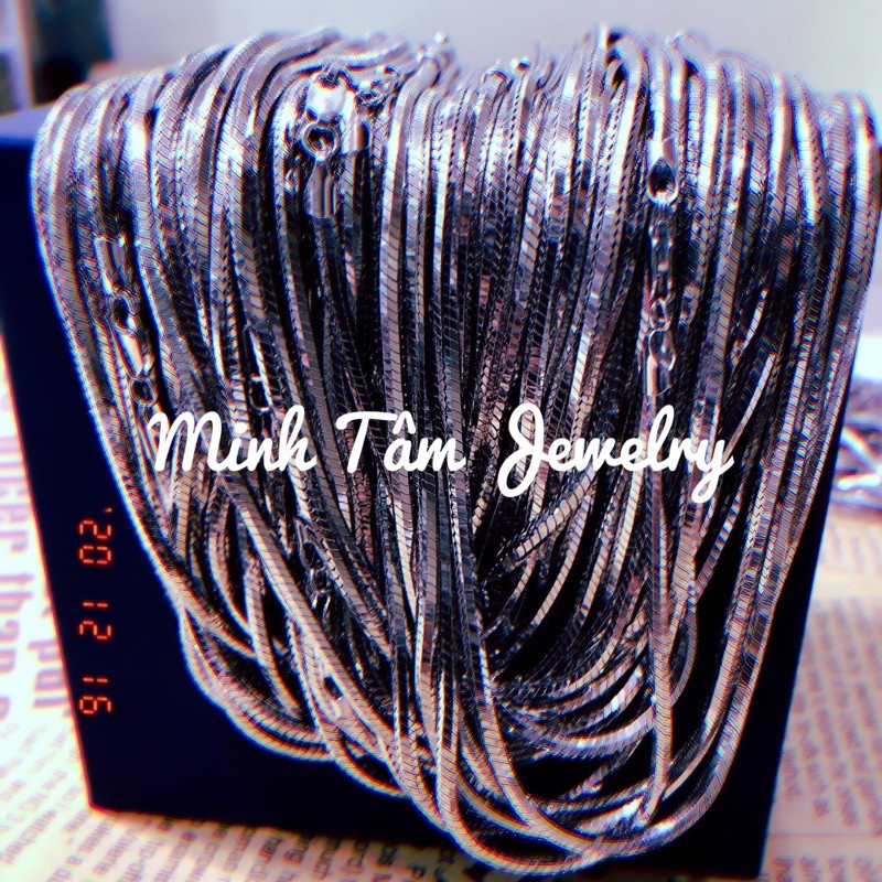 Dây chuyền lụa nam bạc Ý 925 xi bạch kim cao cấp size to-Minh Tâm Jewelry