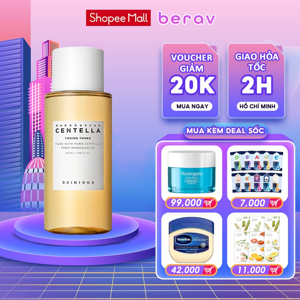 Nước Hoa Hồng Rau Má Skin1004 Madagascar Centella Toner Dịu Nhẹ Cho Da Nhạy Cảm 30ML