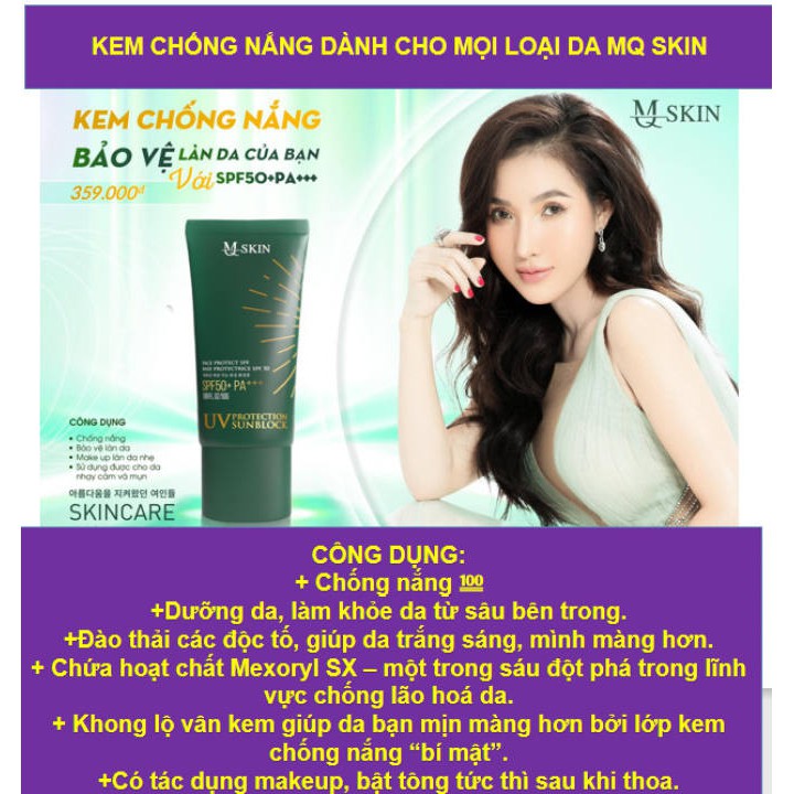 [CHÍNH HÃNG]KEM CHỐNG NẮNG MQ SKINN | BigBuy360 - bigbuy360.vn