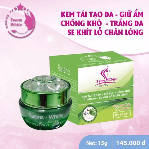 Kem tái tạo da, giữ ẩm, se khít lỗ chân lông, trắng da TEENS WHITE 15g