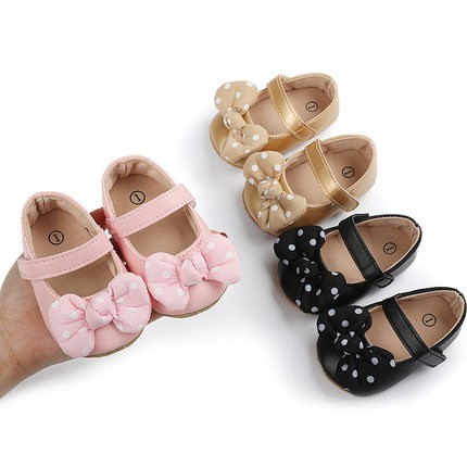 Giày Búp Bê Đế Mềm Họa Tiết Chấm Bi Cho Bé Gái Tập Đi