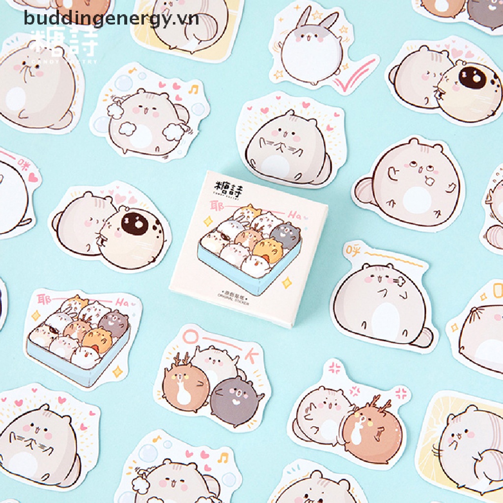Set 45 Sticker Hình Chuột Hamster Dễ Thương Dùng Trang Trí Sổ Tay Diy