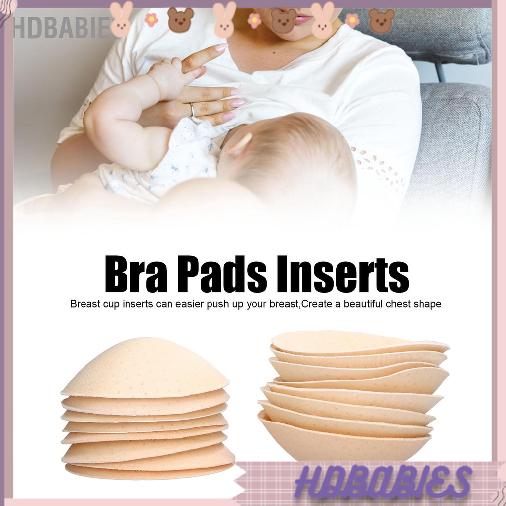 HDbabies 16 chiếc Cúp ngực thoải mái cho nữ Chèn hình tròn Miếng đệm đẩy lên thoáng khí