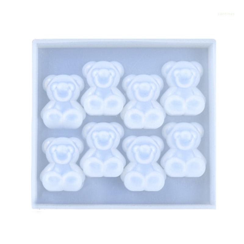 Khuôn silicone làm trang sức hình 8 con gấu DIY