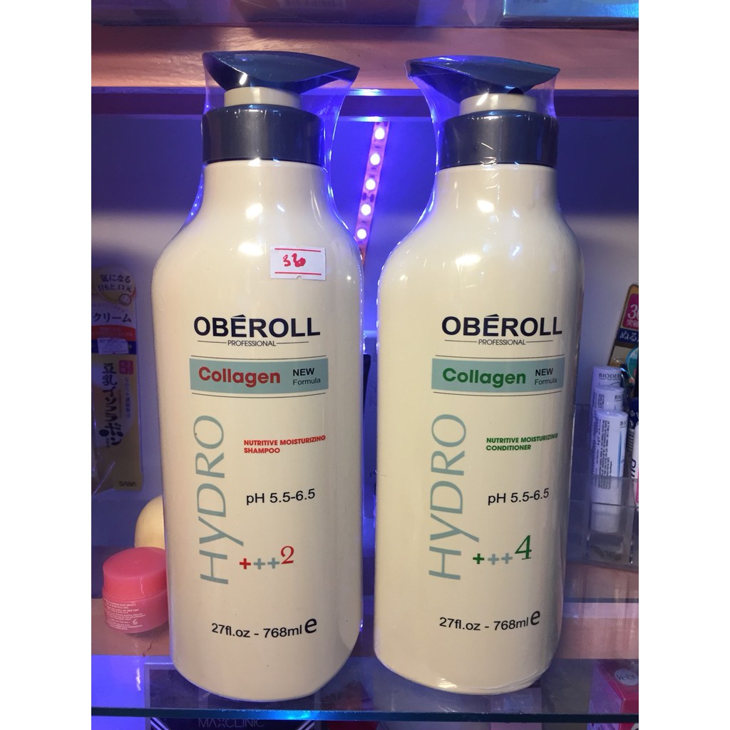 Dầu Gội Xả Oberoll Collagen Hydro +++ 768ml